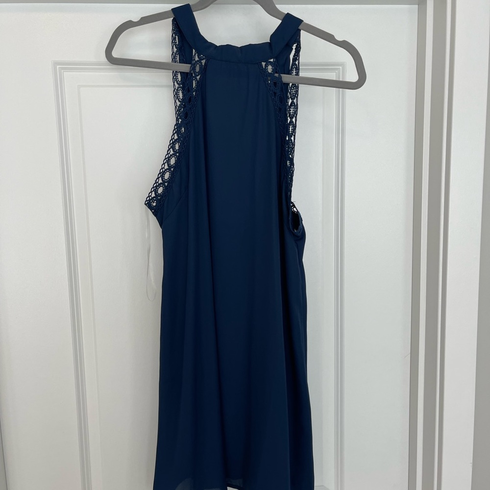 Navy blue mini dress